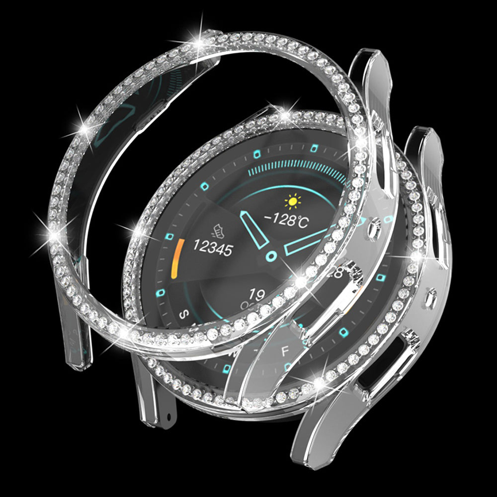 Hard PC Case Cover for Samsung Galaxy Watch6 40mm Rhinestone Decorated Hollow Watch Case Protector Hard PC Case Cover for Samsung Galaxy Watch6 40mm Rhinestone Decorated Hollow Watch Case Protector